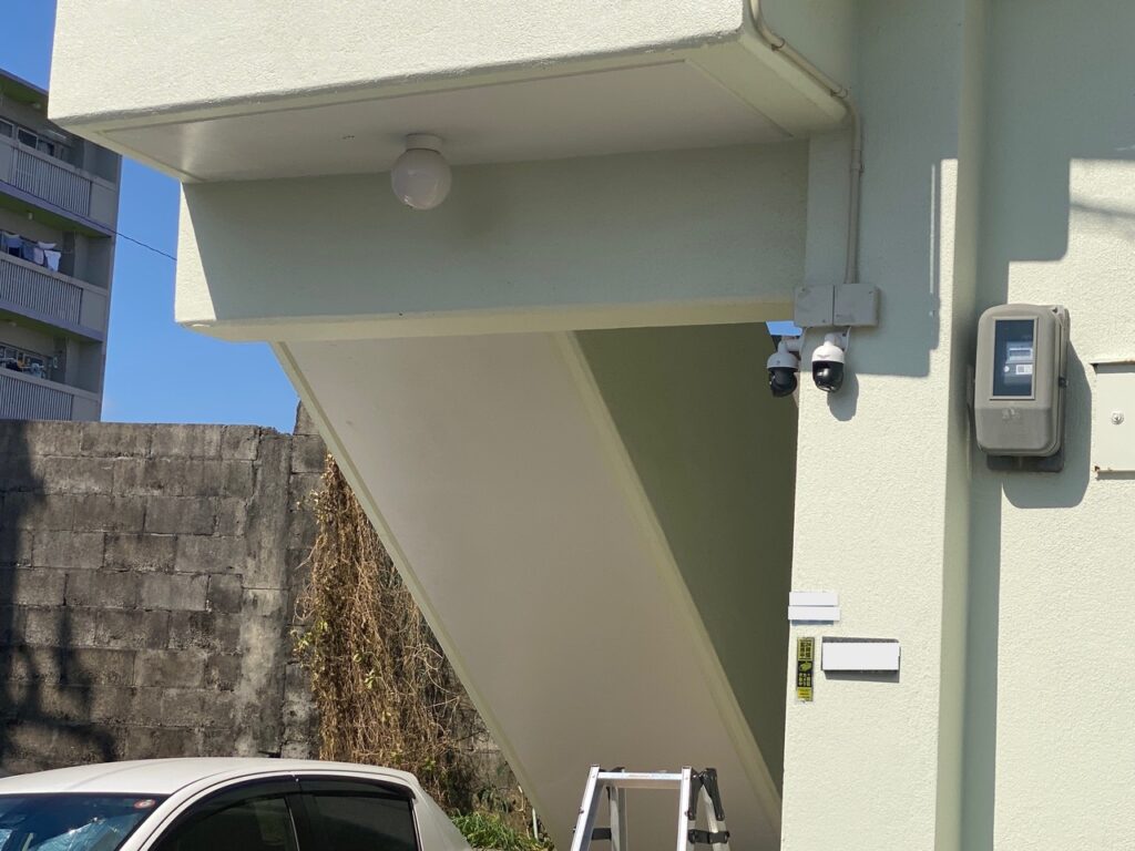 自宅前防犯カメラ設置後