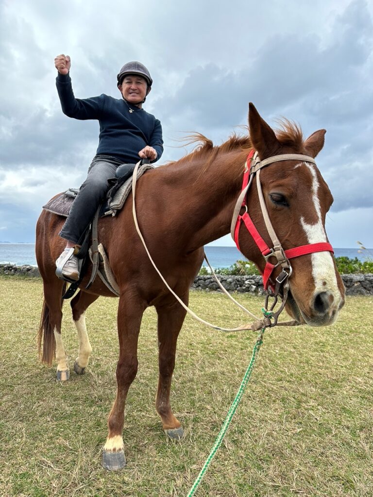 HP写真　加工前　乗馬