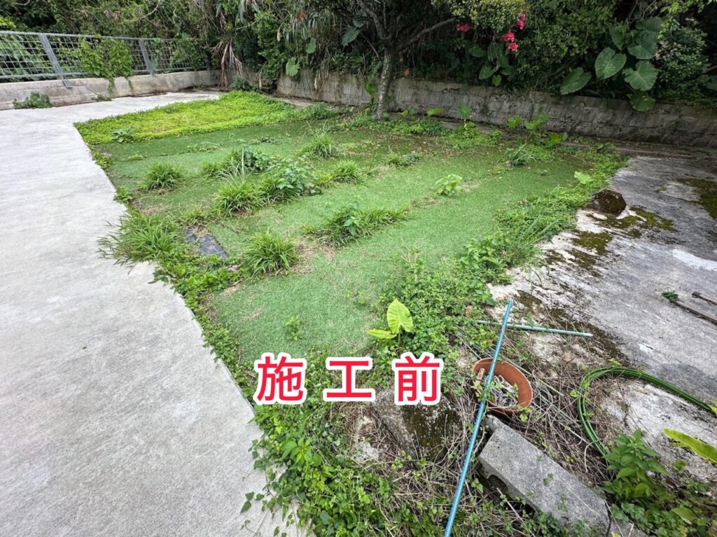 雑草対策　草刈り　施工前