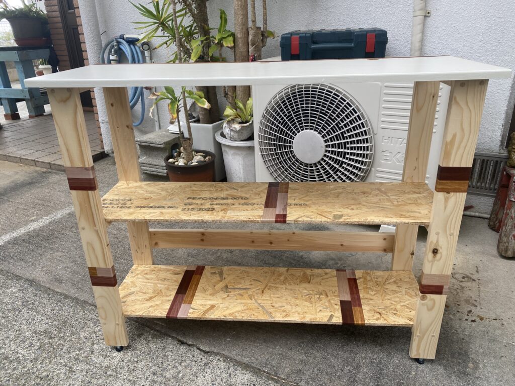 棚完成　DIY 楽しい