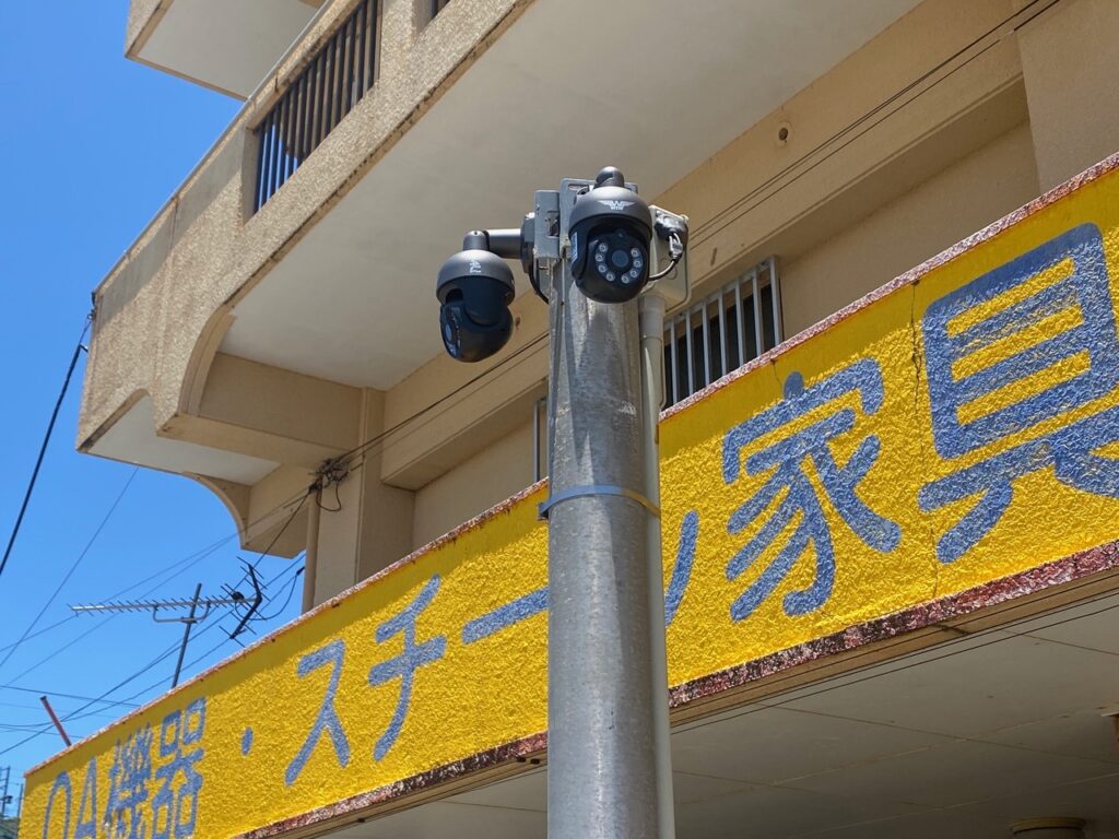 防犯カメラ　ヤード　資材置き場